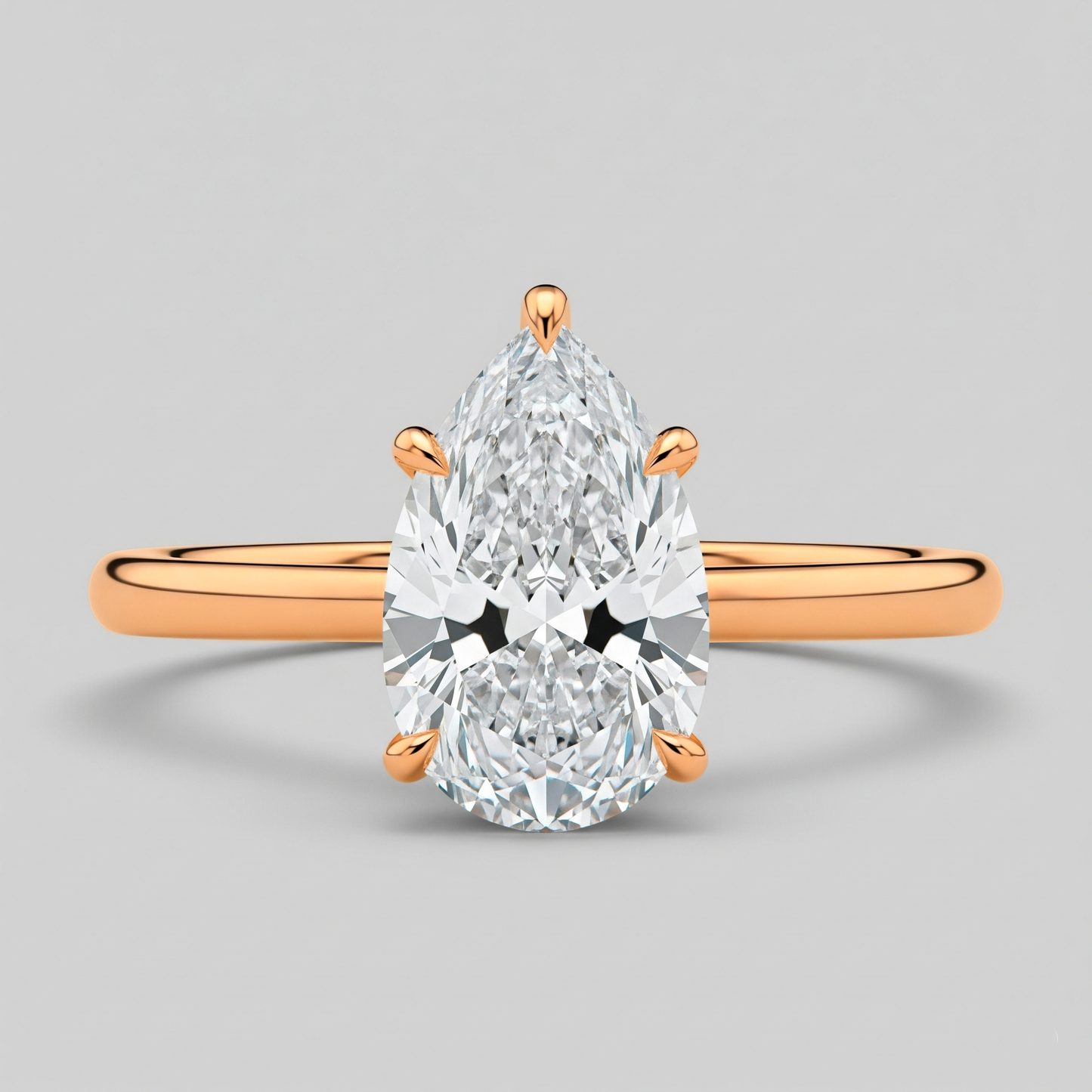 Bague solitaire poire