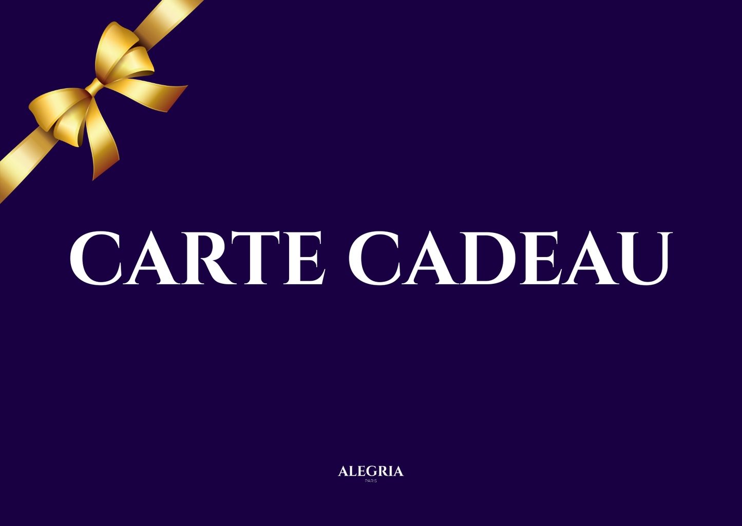 Carte cadeau ALEGRIA