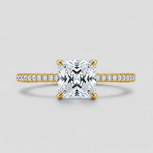 Solitaire carré serti