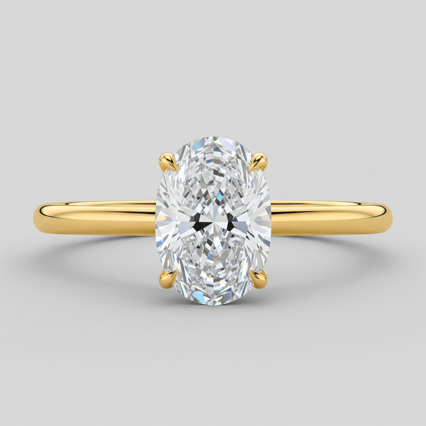 Bague solitaire diamant ovale