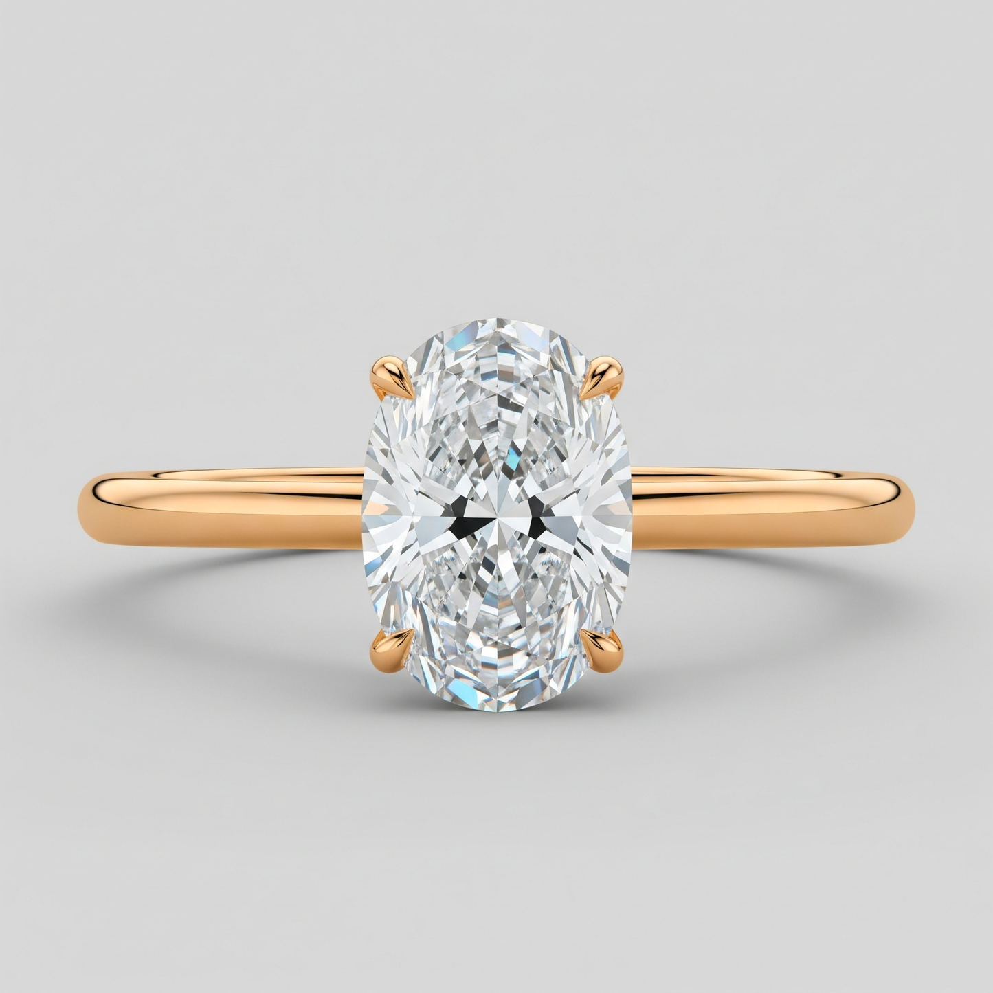 Bague solitaire diamant ovale