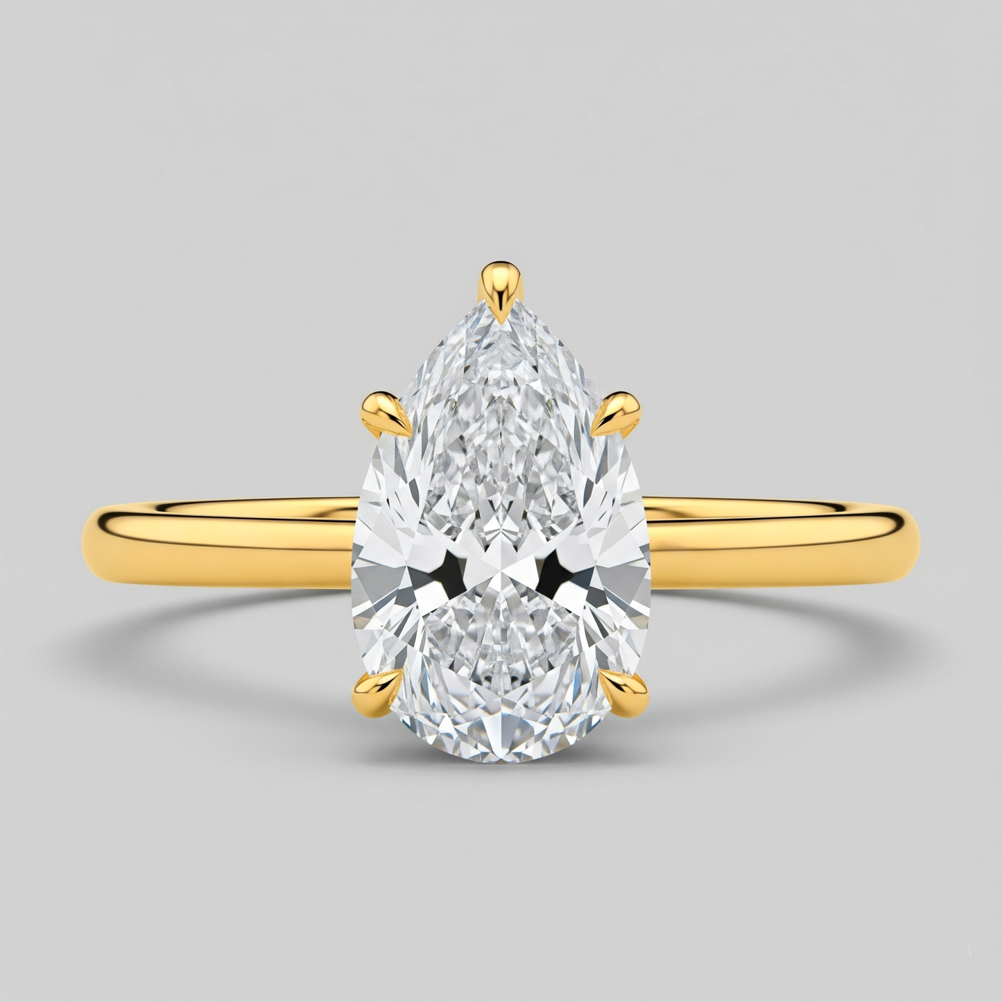 Bague solitaire poire