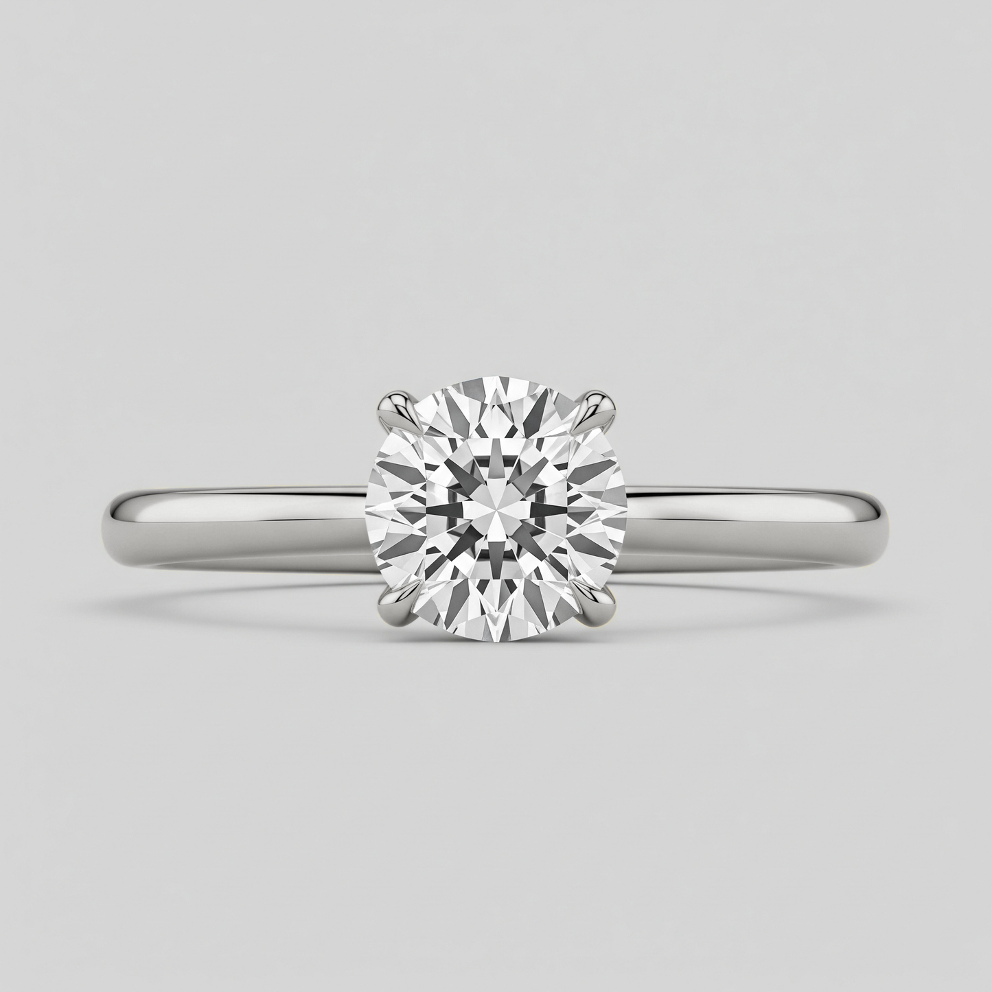 Bague solitaire rond simple