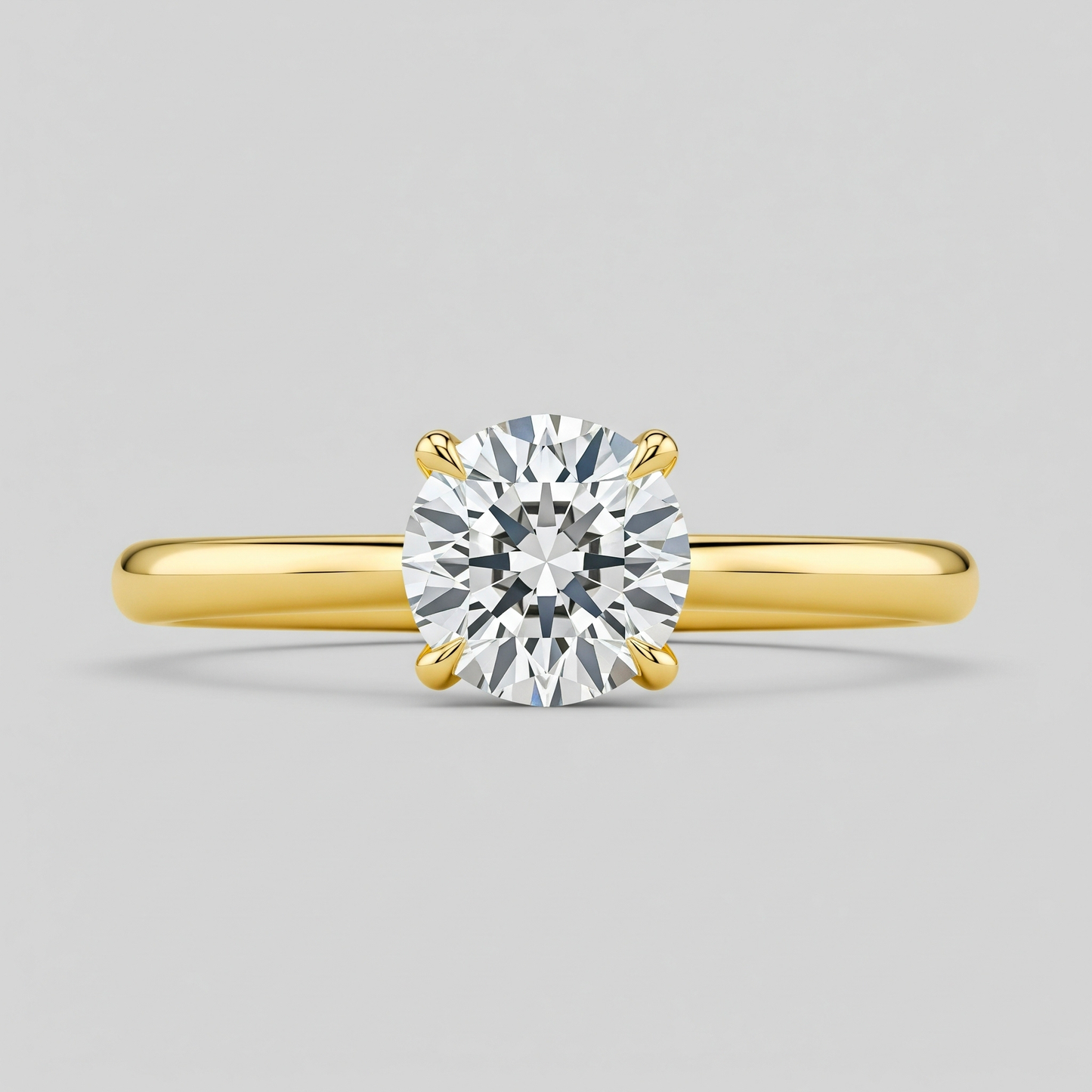 Bague solitaire rond simple