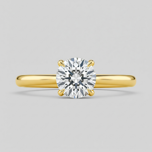 Bague solitaire rond simple