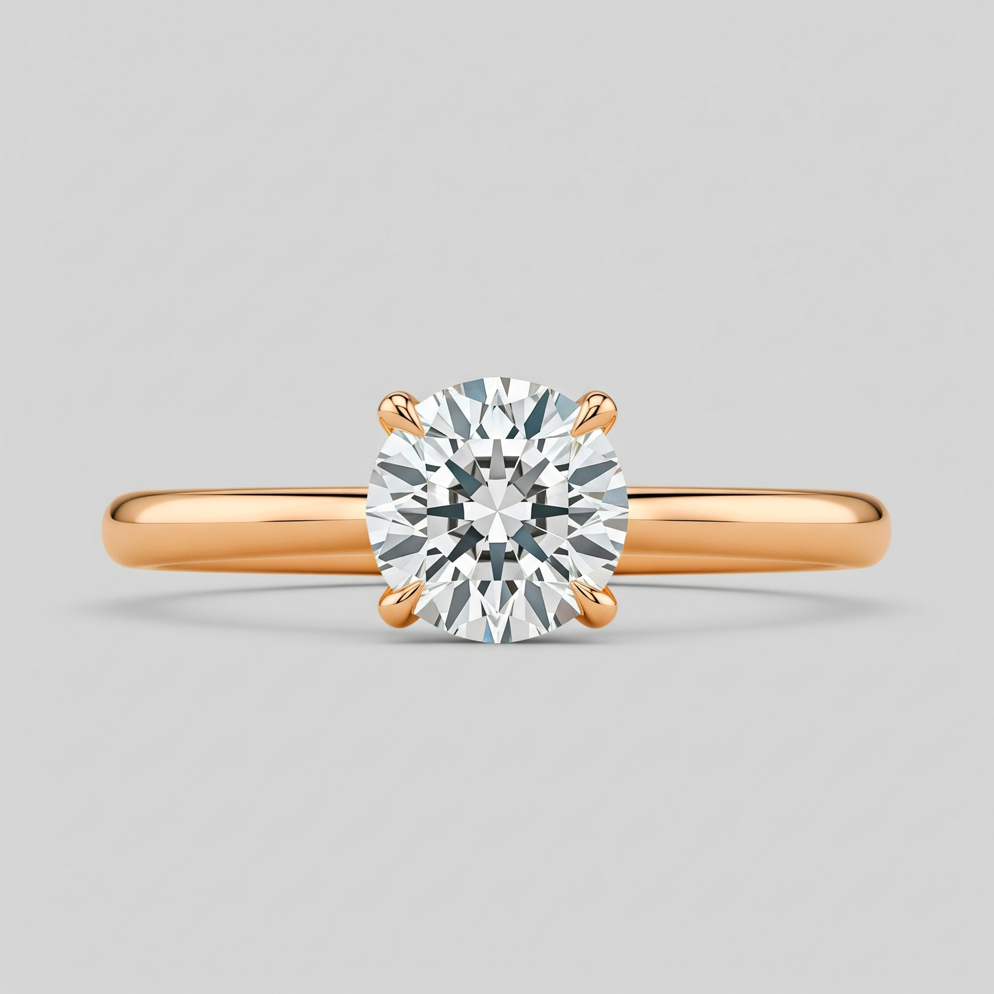 Bague solitaire rond simple