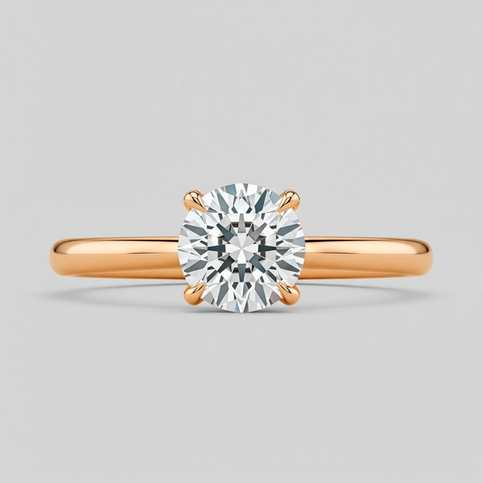 Bague solitaire rond simple