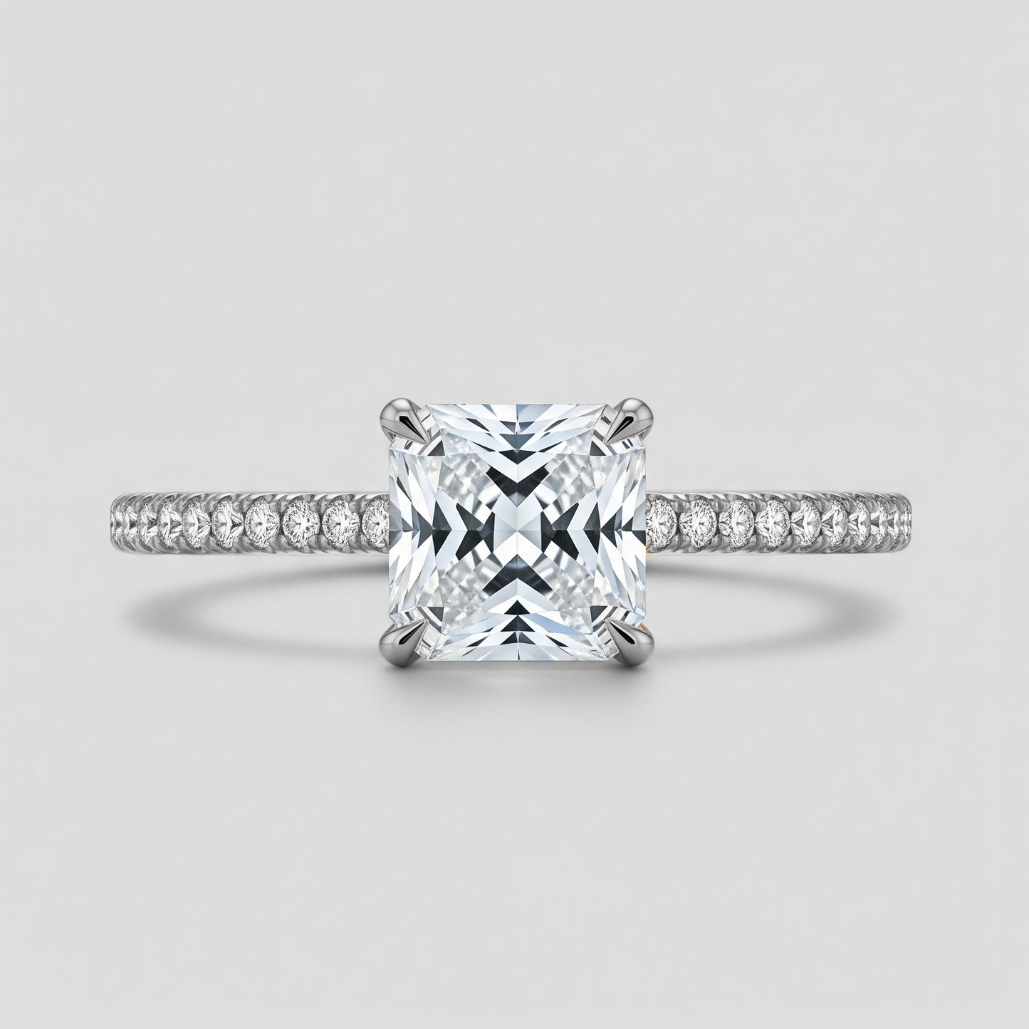 Solitaire carré serti